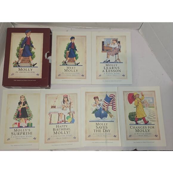 Molly American Girl Collection Box Set Book Lot Pleasant Company Historical - Picture 1 of 8